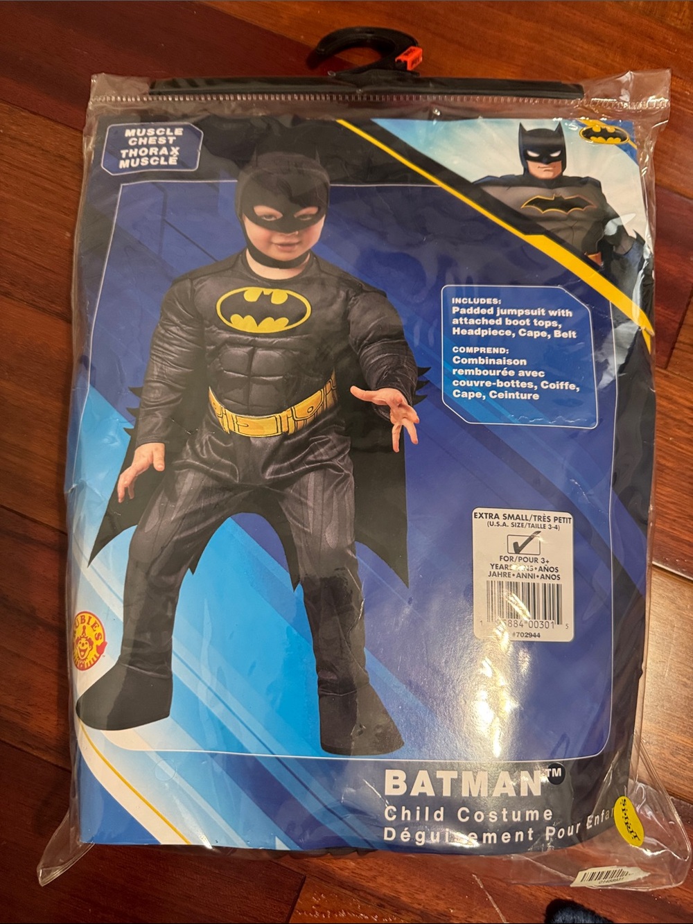 Batman Black and Yellow Muscle Chest Kids Costume